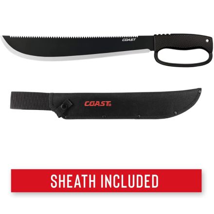 Coast F1400 Utility Machete 14" w/Nylon Sheath - Blister
