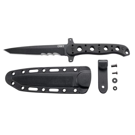 CRKT M16-13FX G10 Fixed Blade w/Veff Serrated Black Powder Coated Blade
