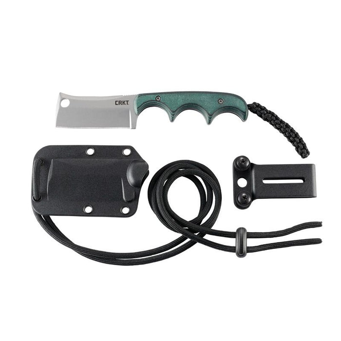 CRKT Minimalist Cleaver Neck & belt Knife w/Bead Blast Blade