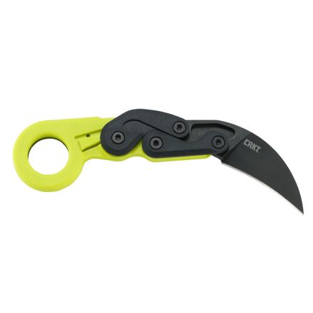 CRKT Provoke Kinematic Karambit Folding Knife Green Grivory Handle w/Black StoneWash Blade Finish