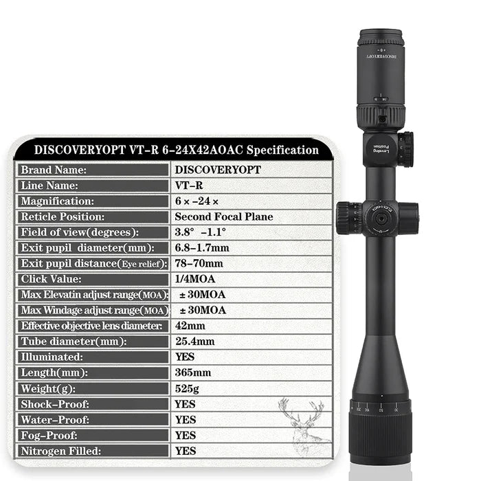 Discovery VT-R 6-24X42AOAC scope