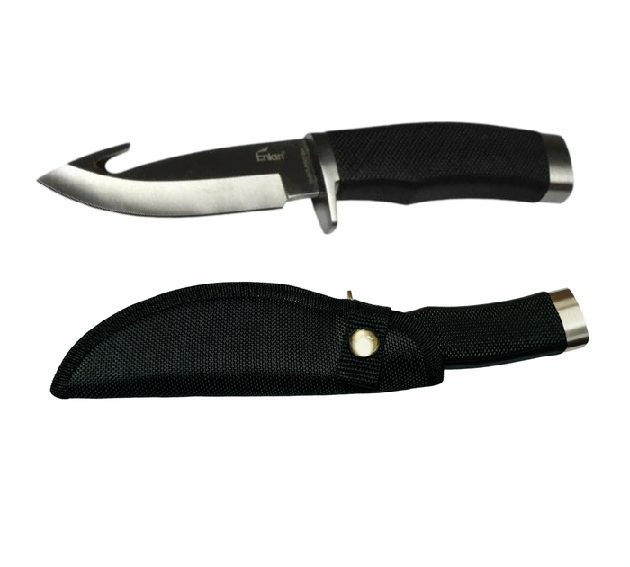 ENLAN HUNT-PRO F/BLADE GUT-HOOK D/POINT W/SHEATH G.BOX