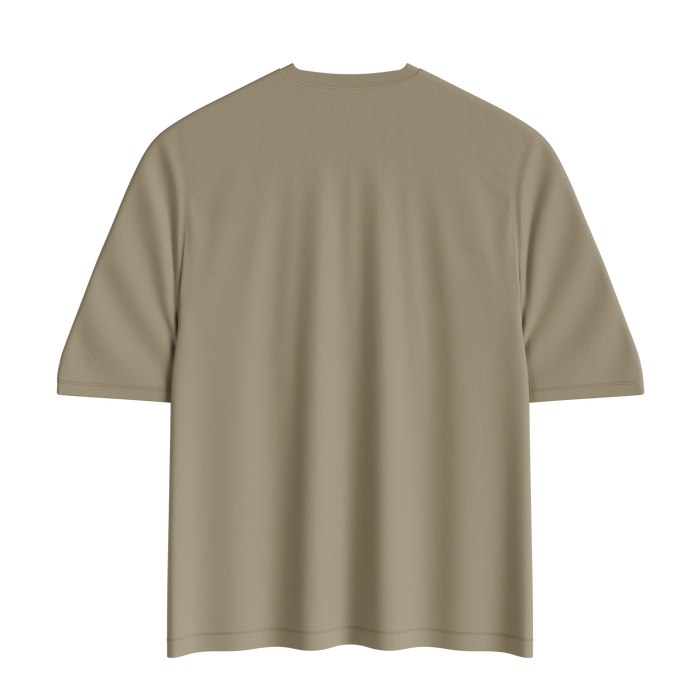 GENIUS NUTRITION® Oversized T-Shirt Sand - 100% cotton t-shirt, 260 gsm, offering durability and comfort on the skin, easily paired with any style.