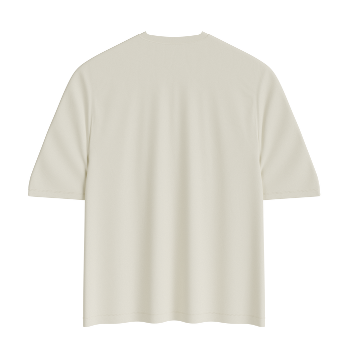 GENIUS NUTRITION® Oversized T-Shirt Sand - 100% cotton t-shirt, 260 gsm, offering durability and comfort on the skin, easily paired with any style.