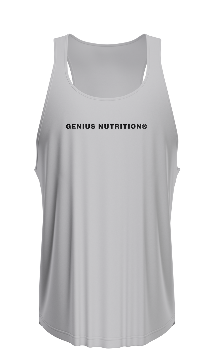 GN® GYM TANK TOP White - Made from a premium blend of cotton and spandex, this tank top provides ultimate comfort and is easy to pair with any sports gear.