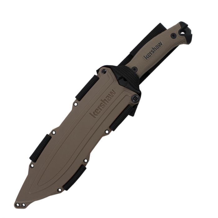 Kershaw Camp 10 Tan Handel w/black Blade & Tan Sheath