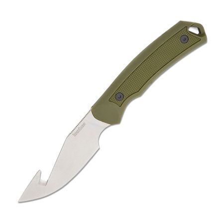Kershaw Deschutes Skinner Olive w/Gut Hook StoneWash Blade