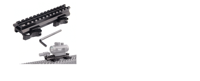 rail mount picatinny 45degree offset 13 slot with quick detach