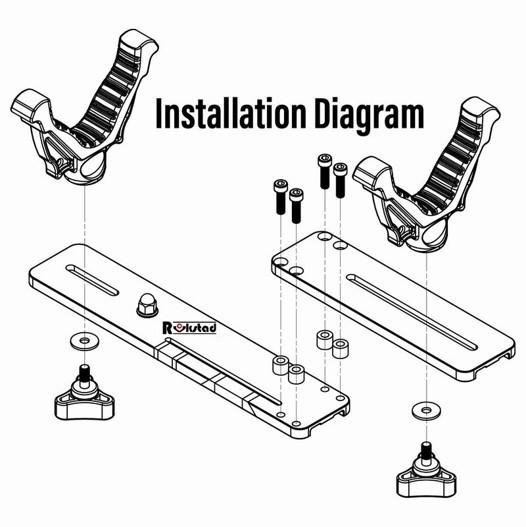 ROCKSTAD DUAL SHOOTING REST ADAPTER FOR TRIPOD