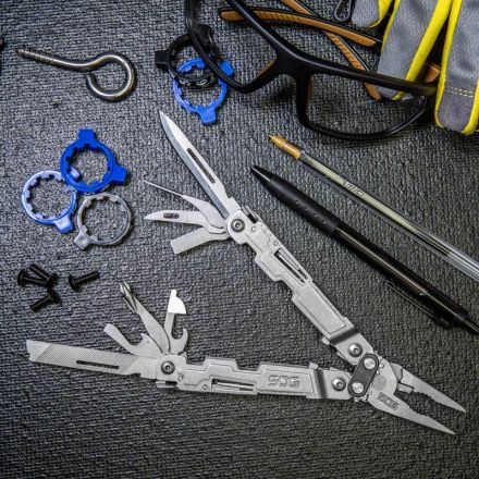 SOG PowerAccess Bead Blast Finish w/Pocket Clip