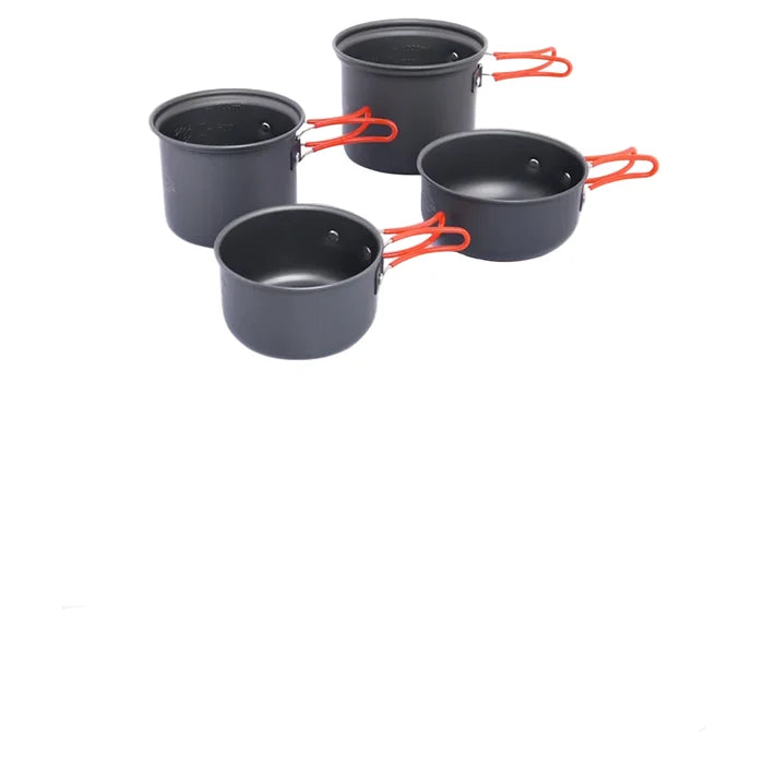 Non-stick Pots Pans Portable Outdoor Camping Hiking Cooking Set Cookware travel tableware Beargoods