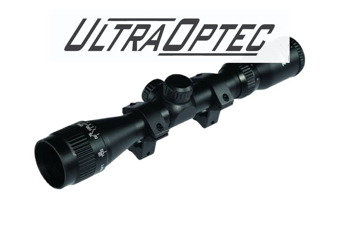 ULTRA OPTEC S 2-7X32AO 1” Tube w/parallax & mounts