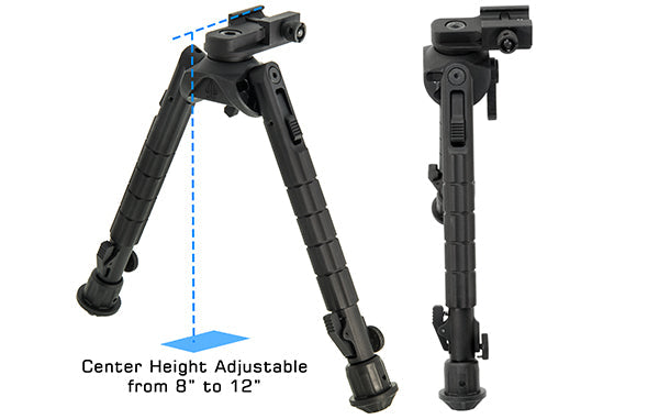 UTG Recon 360 TL Bipod, 8"-12" Center Height, Picatinny