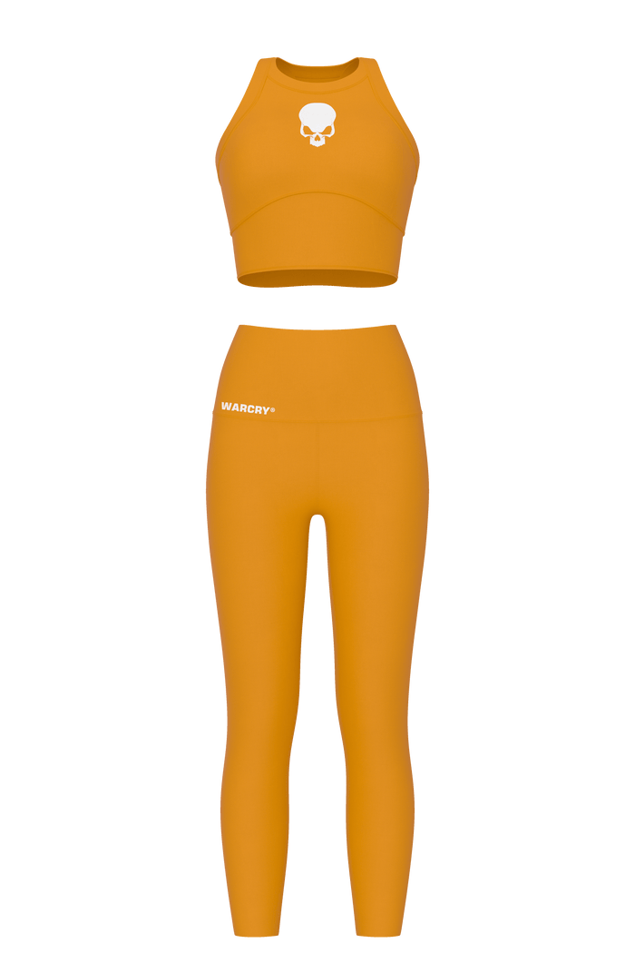 WARCRY® Fitness Set Orange - Sports bra and leggings set, crafted from premium materials for optimal elasticity and superior comfort.