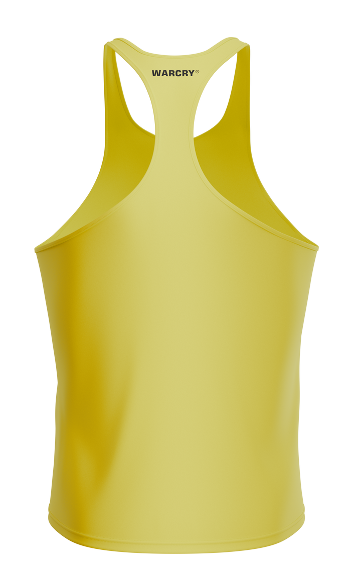 WARCRY® GYM TANK TOP Yellow - Made from a premium blend of cotton and spandex, this tank top provides ultimate comfort and is easy to pair with any sports gear.