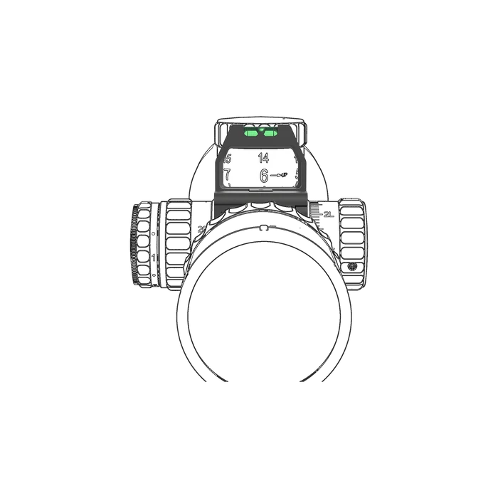 X-ACCU 30mm Quick-flip Turret Mark Magnifier Mount Ring with Level Bubble